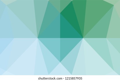 Light Blue, Green vector abstract mosaic backdrop. Shining illustration, which consist of triangles. The polygonal design can be used for your web site.