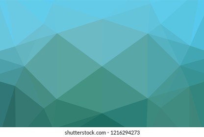 Light Blue, Green vector abstract polygonal texture. Geometric illustration in Origami style with gradient.  Brand new design for your business.