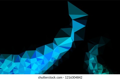 Light Blue, Green vector abstract polygonal layout. Geometric illustration in Origami style with gradient.  The polygonal design can be used for your web site.