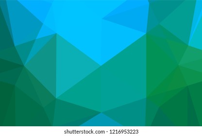 Light Blue, Green vector abstract polygonal layout. Colorful illustration in abstract style with gradient. A completely new template for your business design.