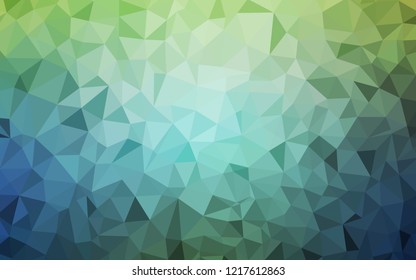 Light Blue, Green vector abstract polygonal background. A completely new color illustration in a polygonal style. A new texture for your web site.
