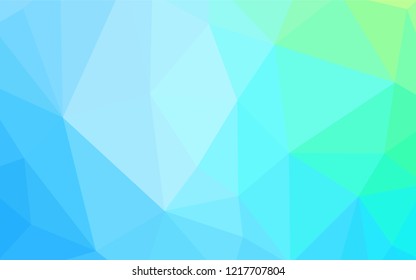 Light Blue, Green vector abstract polygonal background. Shining colorful illustration with triangles. Polygonal design for your web site.