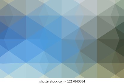 Light Blue, Green vector abstract polygonal pattern. Shining polygonal illustration, which consist of triangles. The best triangular design for your business.