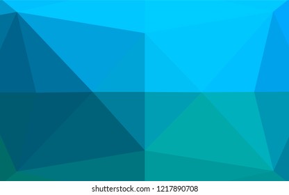 Light Blue, Green vector abstract mosaic pattern. Creative geometric illustration in Origami style with gradient. The completely new template can be used for your brand book.