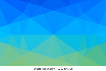Light Blue, Green vector abstract mosaic backdrop. Glitter abstract illustration with an elegant design. A completely new design for your business.