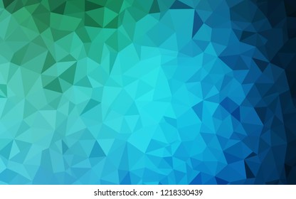 Light Blue, Green vector abstract mosaic background. A completely new color illustration in a polygonal style. Brand new design for your business.