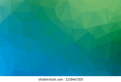 Light Blue, Green vector abstract polygonal texture. A completely new color illustration in a vague style. A completely new template for your business design.