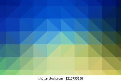 Light Blue, Green vector abstract mosaic backdrop. Shining colorful illustration with triangles. Triangular pattern for your design.