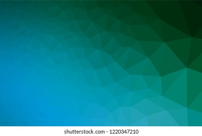 Light Blue, Green vector abstract polygonal layout. Creative geometric illustration in Origami style with gradient. Brand new design for your business.