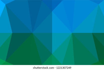 Light Blue, Green vector abstract mosaic backdrop. Modern geometrical abstract illustration with gradient. A completely new design for your business.