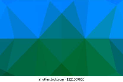 Light Blue, Green vector abstract polygonal cover. A completely new color illustration in a vague style. A new texture for your design.
