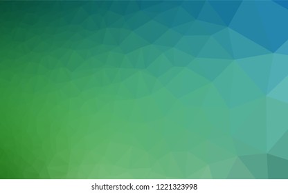 Light Blue, Green vector abstract mosaic background. An elegant bright illustration with gradient. Brand new design for your business.