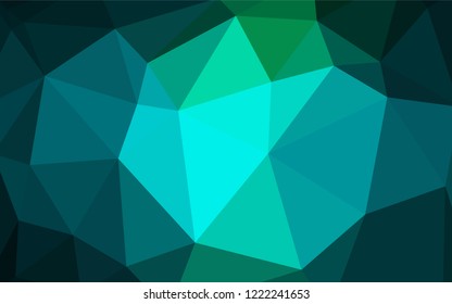 Light Blue, Green vector abstract polygonal template. Polygonal abstract illustration with gradient. Textured pattern for your backgrounds.
