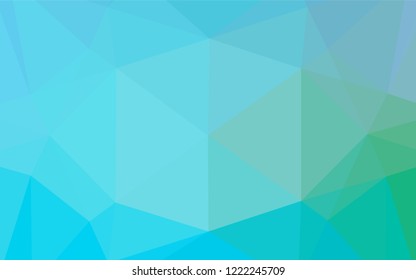 Light Blue, Green vector abstract polygonal layout. Shining colored illustration in a low poly new style. A completely new template for your business design.