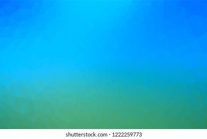 Light Blue, Green vector abstract polygonal texture. Shining colored illustration in a Brand new style. The textured pattern can be used for background.