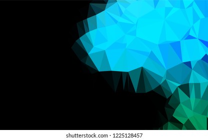 Light Blue, Green vector abstract mosaic backdrop. A sample with polygonal shapes. The polygonal design can be used for your web site.
