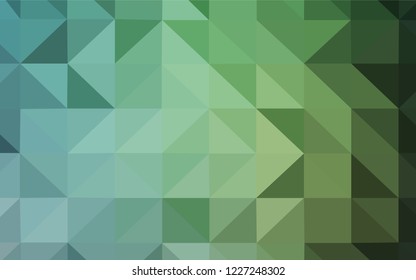 Light Blue, Green vector abstract mosaic backdrop. Triangular geometric sample with gradient.  A completely new design for your leaflet.