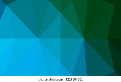Light Blue, Green vector abstract polygonal cover. Triangular geometric sample with gradient.  Brand new style for your business design.