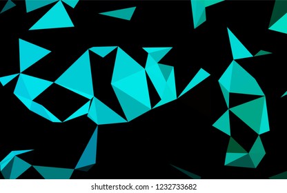 Light Blue, Green vector abstract mosaic backdrop. A sample with polygonal shapes. Triangular pattern for your business design.