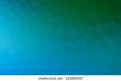 Light Blue, Green vector abstract mosaic backdrop. Colorful illustration in abstract style with gradient. The polygonal design can be used for your web site.