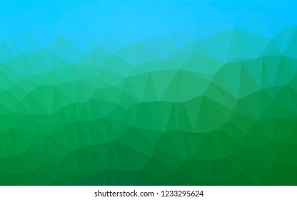 Light Blue, Green vector abstract mosaic background. An elegant bright illustration with gradient. The textured pattern can be used for background.