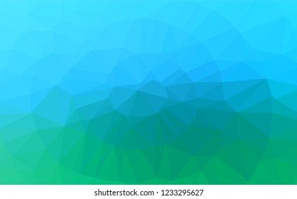 Light Blue, Green vector abstract mosaic backdrop. Creative geometric illustration in Origami style with gradient. The completely new template can be used for your brand book.