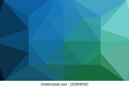 Light Blue, Green vector abstract polygonal texture. Colorful abstract illustration with gradient. The completely new template can be used for your brand book.