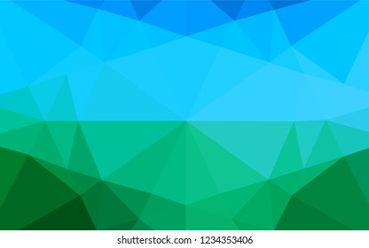 Light Blue, Green vector abstract mosaic backdrop. An elegant bright illustration with gradient. Brand new design for your business.