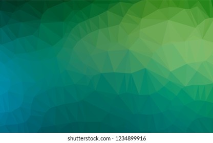 Light Blue, Green vector abstract polygonal cover. A completely new color illustration in a vague style. A completely new design for your business.