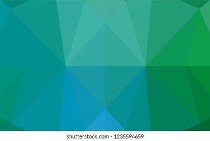 Light Blue, Green vector abstract polygonal cover. Shining colored illustration in a Brand new style. The elegant pattern can be used as part of a brand book.