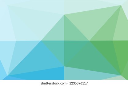 Light Blue, Green vector abstract polygonal cover. Glitter abstract illustration with an elegant design. The elegant pattern can be used as part of a brand book.