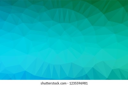 Light Blue, Green vector abstract polygonal texture. Shining colored illustration in a Brand new style. The template can be used as a background for cell phones.