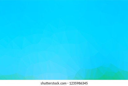 Light Blue, Green vector abstract polygonal texture. Brand new colored illustration in blurry style with gradient. The textured pattern can be used for background.