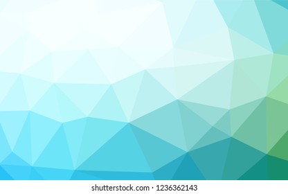 Light Blue, Green vector abstract polygonal cover. Modern geometrical abstract illustration with gradient. The polygonal design can be used for your web site.