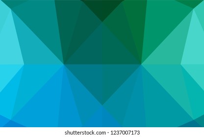 Light Blue, Green vector abstract polygonal cover. Shining colored illustration in a Brand new style. A new texture for your design.