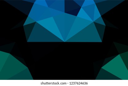 Light Blue, Green vector abstract polygonal cover. Colorful illustration in abstract style with gradient. The textured pattern can be used for background.