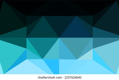 Light Blue, Green vector abstract polygonal cover. Colorful abstract illustration with gradient. Triangular pattern for your business design.