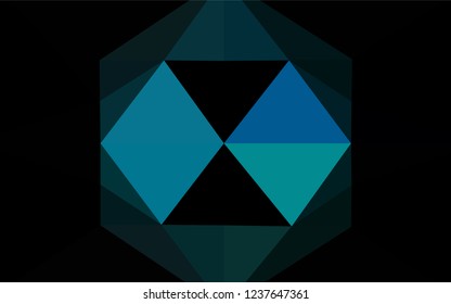 Light Blue, Green vector abstract mosaic backdrop. Shining illustration, which consist of triangles. The template can be used as a background for cell phones.
