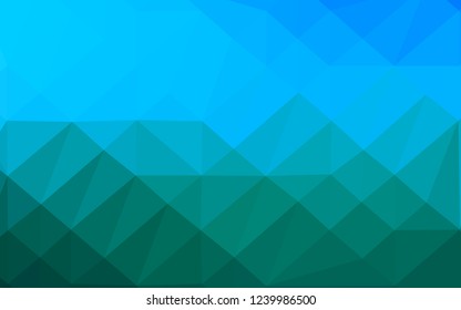 Light Blue, Green vector abstract mosaic background. Brand new colorful illustration in with gradient. New texture for your design.
