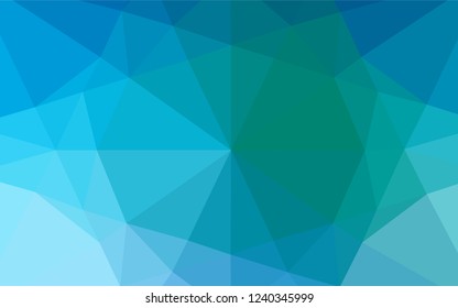 Light Blue, Green vector abstract polygonal layout. A vague abstract illustration with gradient. The template can be used as a background for cell phones.