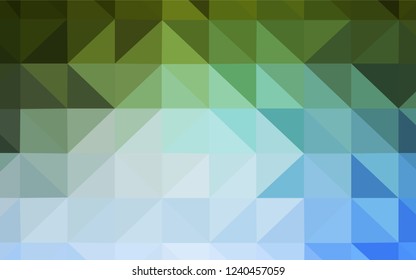 Light Blue, Green vector abstract polygonal pattern. Polygonal abstract illustration with gradient. Pattern for a brand book's backdrop.