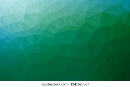 Light Blue, Green vector abstract polygonal texture. A vague abstract illustration with gradient. Brand new style for your business design.