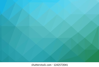 Light Blue, Green vector abstract polygonal cover. Brand new colorful illustration in with gradient. New texture for your design.