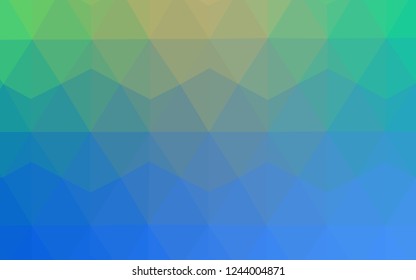 Light Blue, Green vector abstract mosaic pattern. Polygonal abstract illustration with gradient. A completely new design for your leaflet.