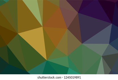 Light Blue, Green vector abstract mosaic backdrop. Elegant bright polygonal illustration with gradient. Triangular pattern for your design.