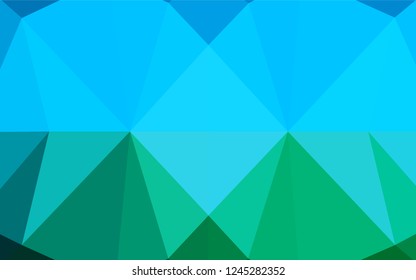 Light Blue, Green vector abstract mosaic backdrop. An elegant bright illustration with gradient. The completely new template can be used for your brand book.