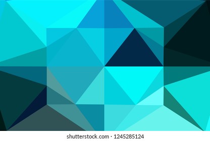 Light Blue, Green vector abstract polygonal layout. Creative geometric illustration in Origami style with gradient. The template can be used as a background for cell phones.