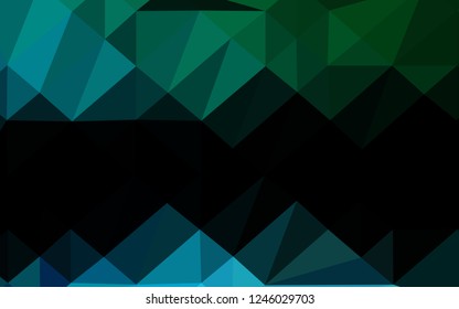 Light Blue, Green vector abstract mosaic background. A sample with polygonal shapes. Brand new style for your business design.