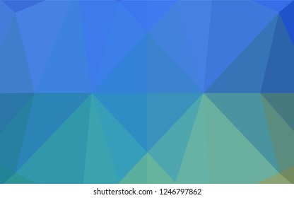 Light Blue, Green vector abstract polygonal texture. An elegant bright illustration with gradient. A completely new template for your business design.