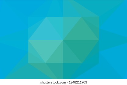 Light Blue, Green vector abstract polygonal cover. Creative illustration in halftone style with gradient. The completely new template can be used for your brand book.